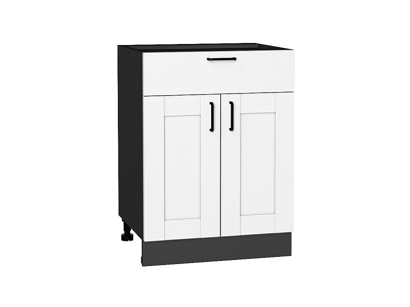 Кухня 816*600*Шкаф нижний с 2-мя дверцами и ящиком Лофт Super White/Graphite