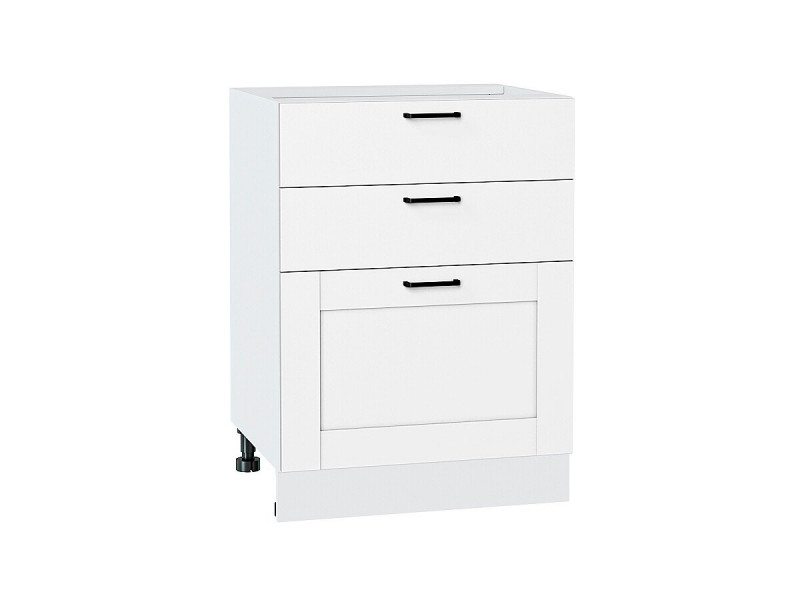 Кухня 816*600*Шкаф нижний с 3-мя ящиками Лофт Super White/Белый