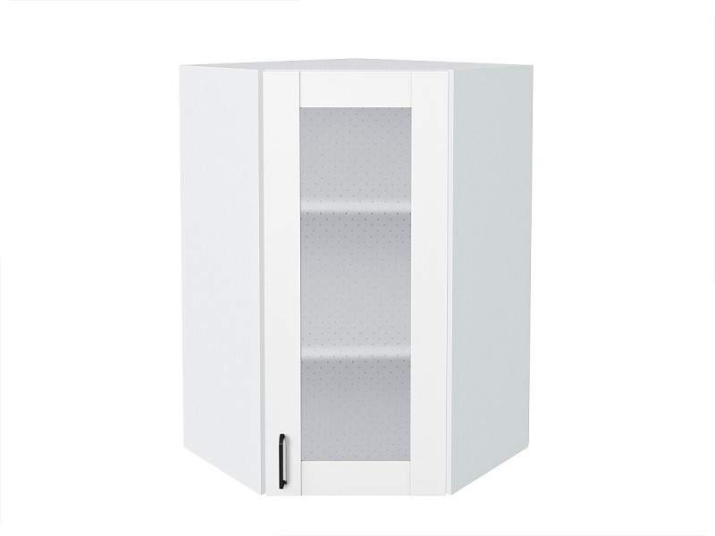 Кухня 920*600*600Шкаф верхний угловой остекленный Лофт Super White/Белый