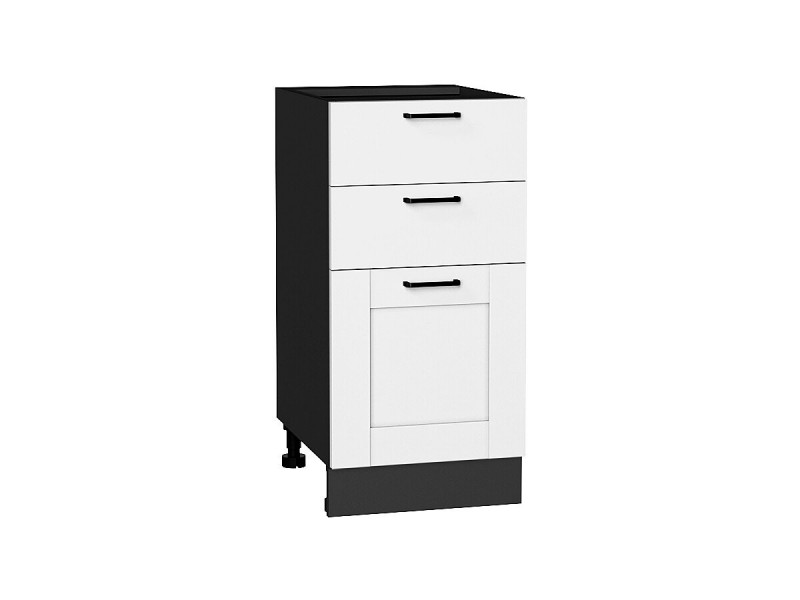 Кухня 816*400*Шкаф нижний с 3-мя ящиками Лофт Super White/Graphite