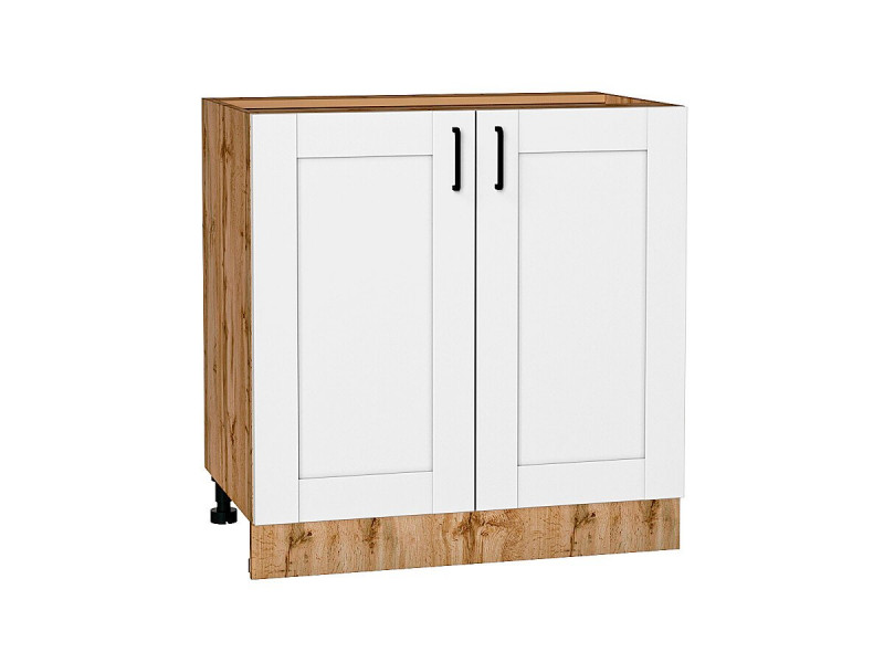 Кухня 816*800*Шкаф нижний с 2-мя дверцами Лофт Super White/Дуб Вотан